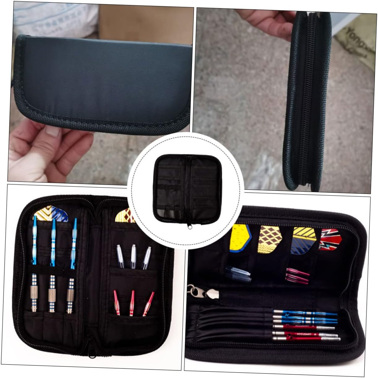 BESPORTBLE Oxford Cloth Portable Darts Bag Zippered Darts Organizer Lightweight Small Size Easy Clean image number 1