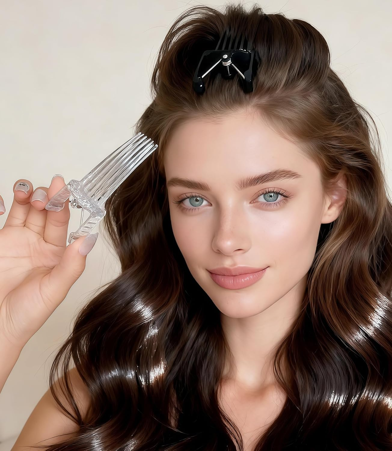 Volume Clips Hair Pack of 4 for Fluffy Ponies, Volume Clip for Hairline, Hair Clip No Imprint Hair Root Lifting Clips for Men and Women image number 6