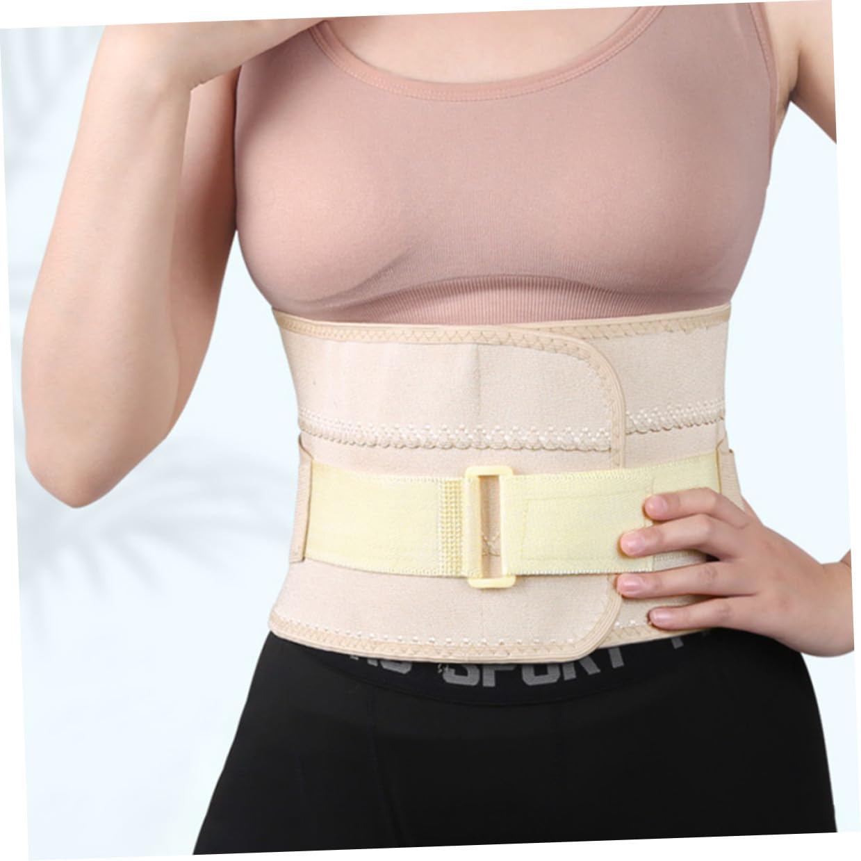 Postpartum Waist Trainer Maternity Belly Band with Steel Boning Breathable Cotton Abdominal Wrap for C-Section Waist Slimming Girdle for Women after Pregnancy image number 1