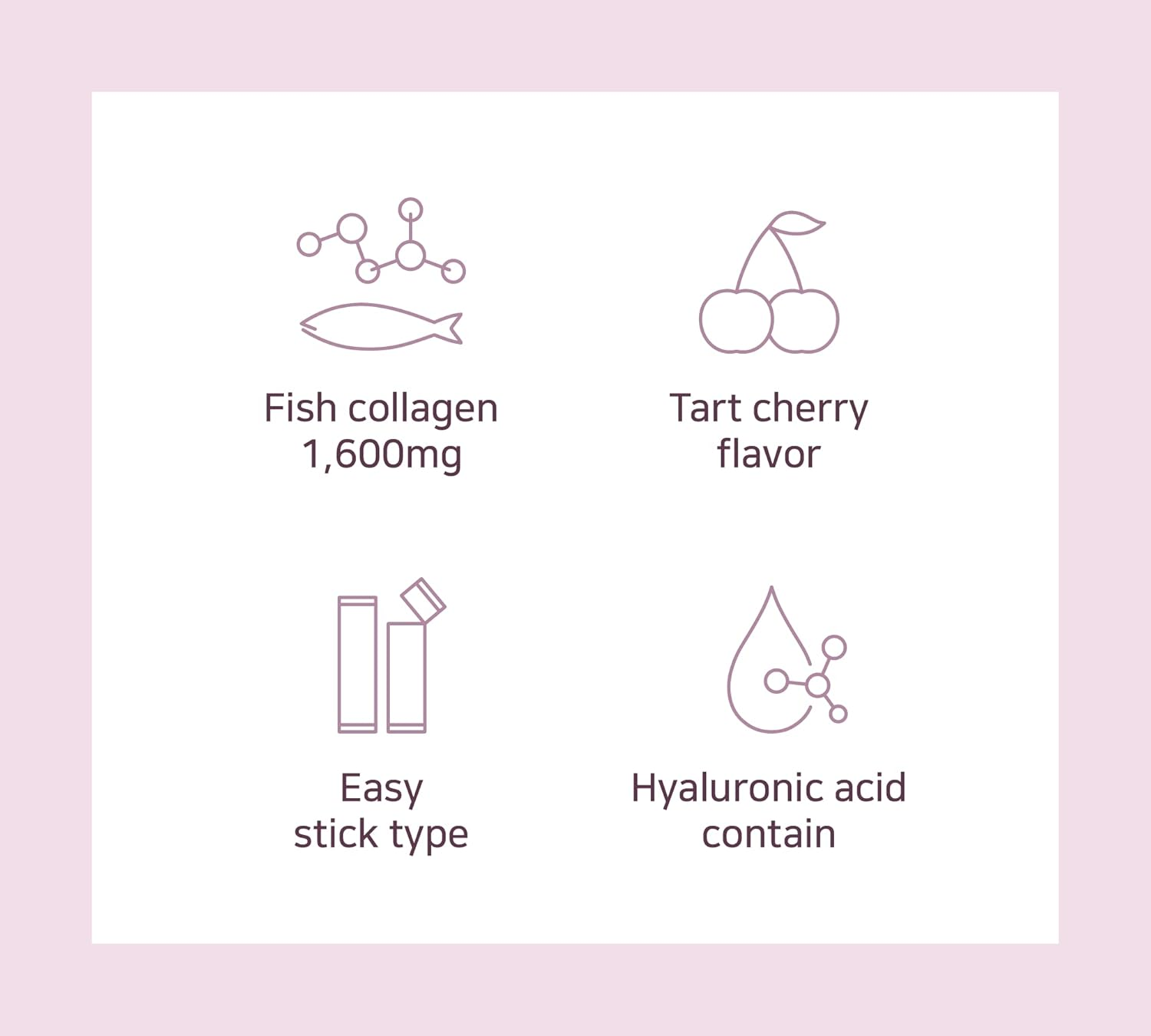 Tart Cherry Collagen Jelly Stick 20G * 15 Stick 1,600Mg Low Molecular Fish Collagen Anti-Aging [DDAKJOA] image number 6