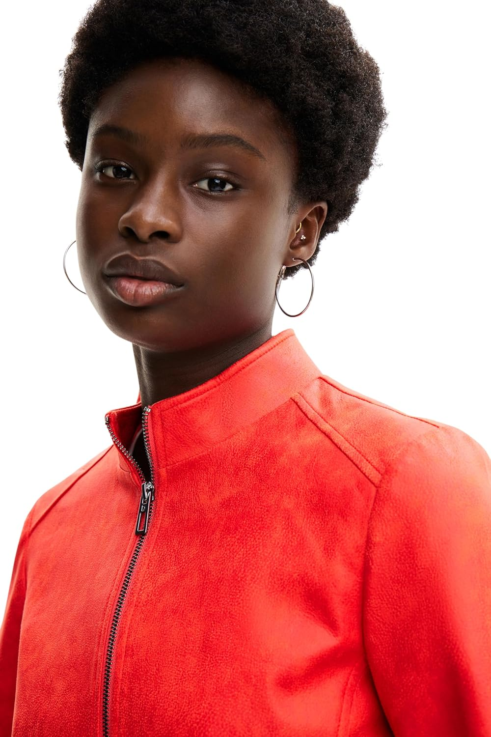 Desigual Women'S Woman Woven Pu Coat image number 4