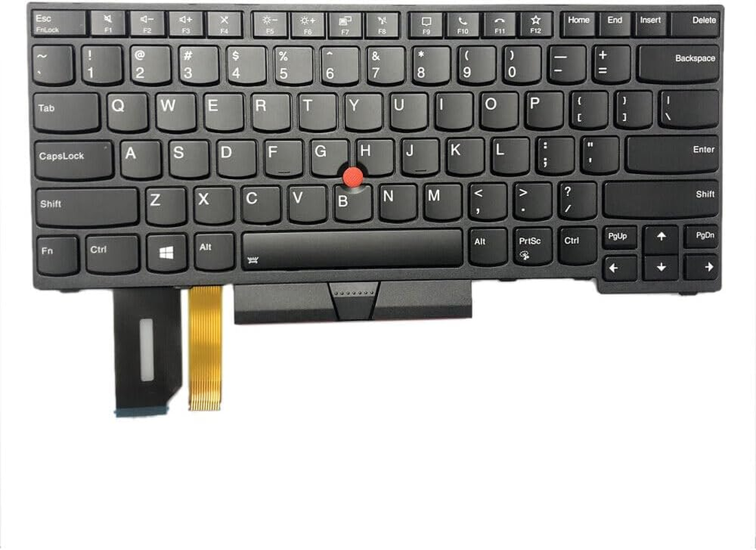 US Laptop Keyboard with Backlit Black Replacement for Lenovo Thinkpad T14 Gen1 Gen2,P14S Gen1 Gen2,E480 E485 L480 T480S E490 E495 T490 T495 L490 L380 L390 P43S,5N20V44048(Small Enter Key) image number 4