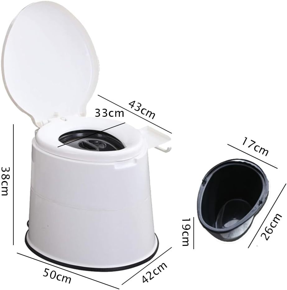 Portable Bucket Toilet,Elderly Commode,Potty with Paper Holder, Outdoor Emergency Toilet,For Camping,Long Trips,Elder,Camping,Travel,Hiking image number 2