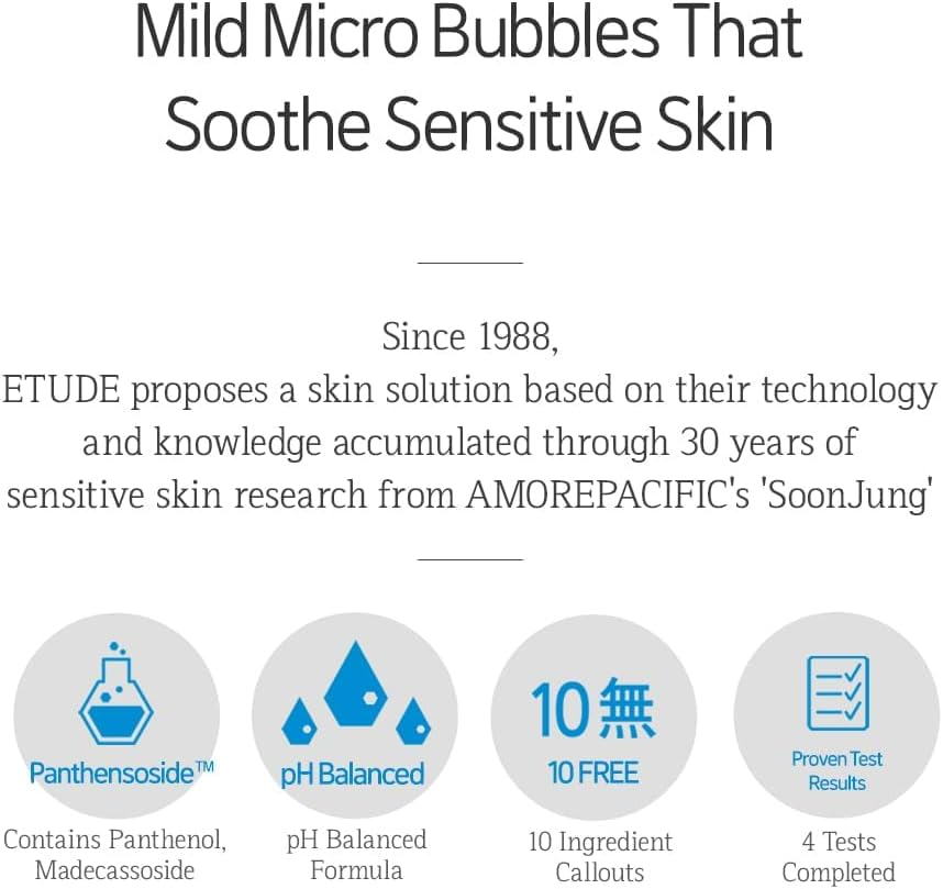 ETUDE Soonjung Ph 6.5 Whip Cleanser 5.07 Fl.Oz (150Ml) | Non Comedogenic & Hypoallergenic Soft Bubble Hydrating Facial Cleanser for Sensitive Skin | Fragrance-Free Low-Ph Korean Face Wash | K-Beauty image number 2