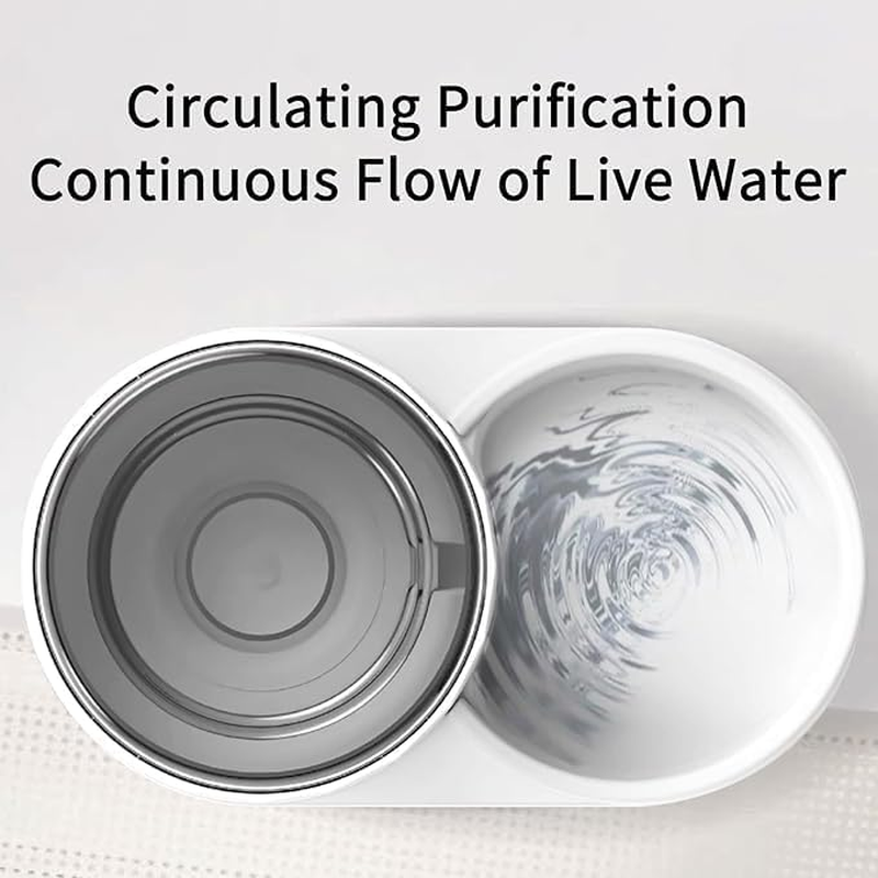 Dog Water Dispenser, Gravity Pet Feeder and Water Dispenser, Automatic Water Fountain and Bowl for Dog Cat Puppy Kitten image number 3