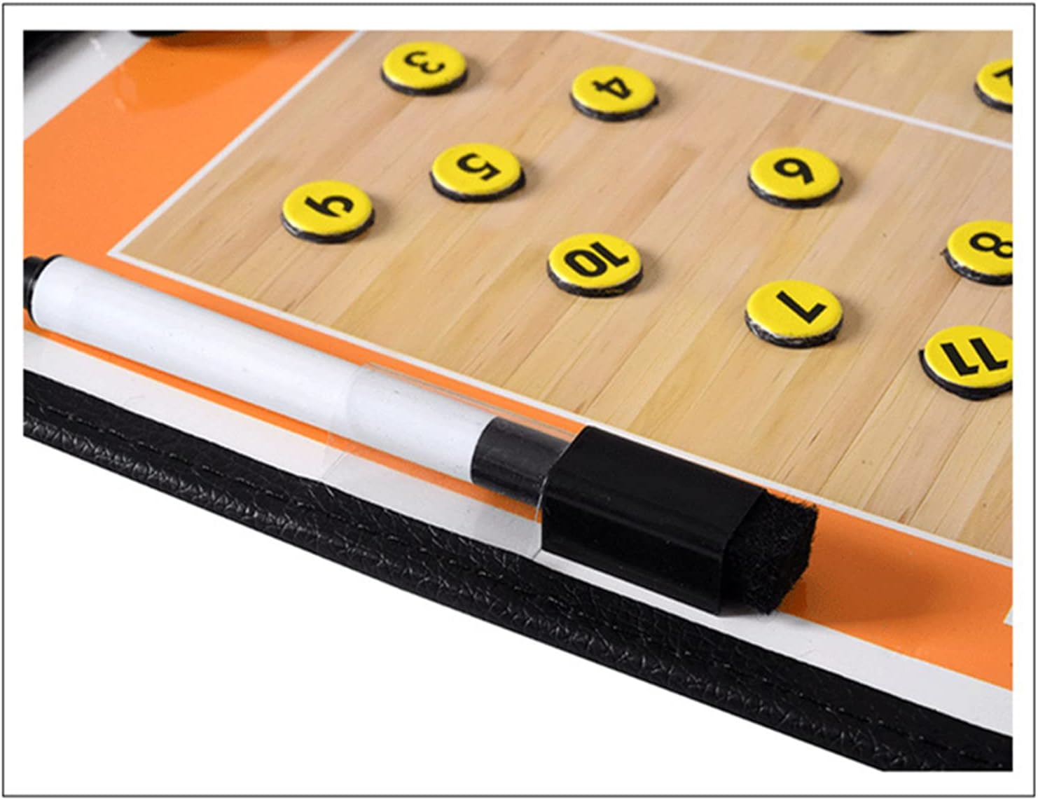 Roseflower Volleyball Magnetic Coaching Board, Volleyball Tactic Coaches Strategy Board Coach'S Training Equipment Aids,Dry Erase Coaching Marker Tactics Board Whiteboard, Lightweight Portable image number 6