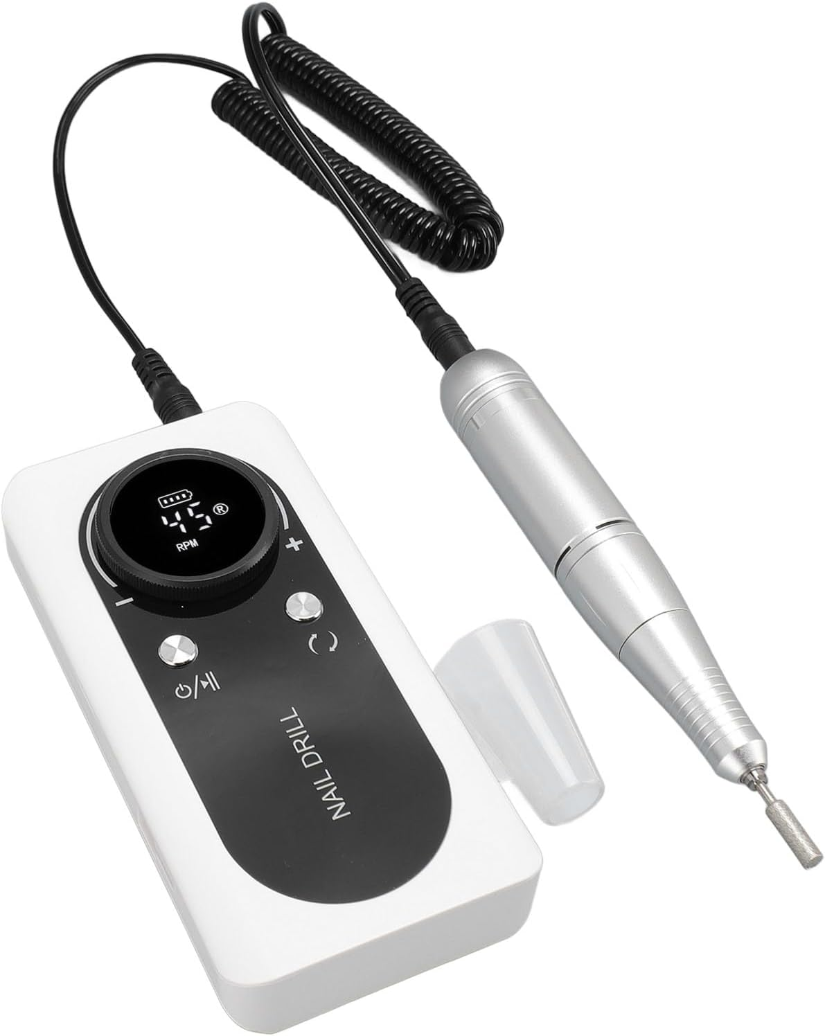 Elprico Electric Nail Drill, 45000RPM Professional Acrylic Nail Drill Machine, USB Rechargeable, ABS Material, Model: Elprico9Uhv8Qnipz image number 4