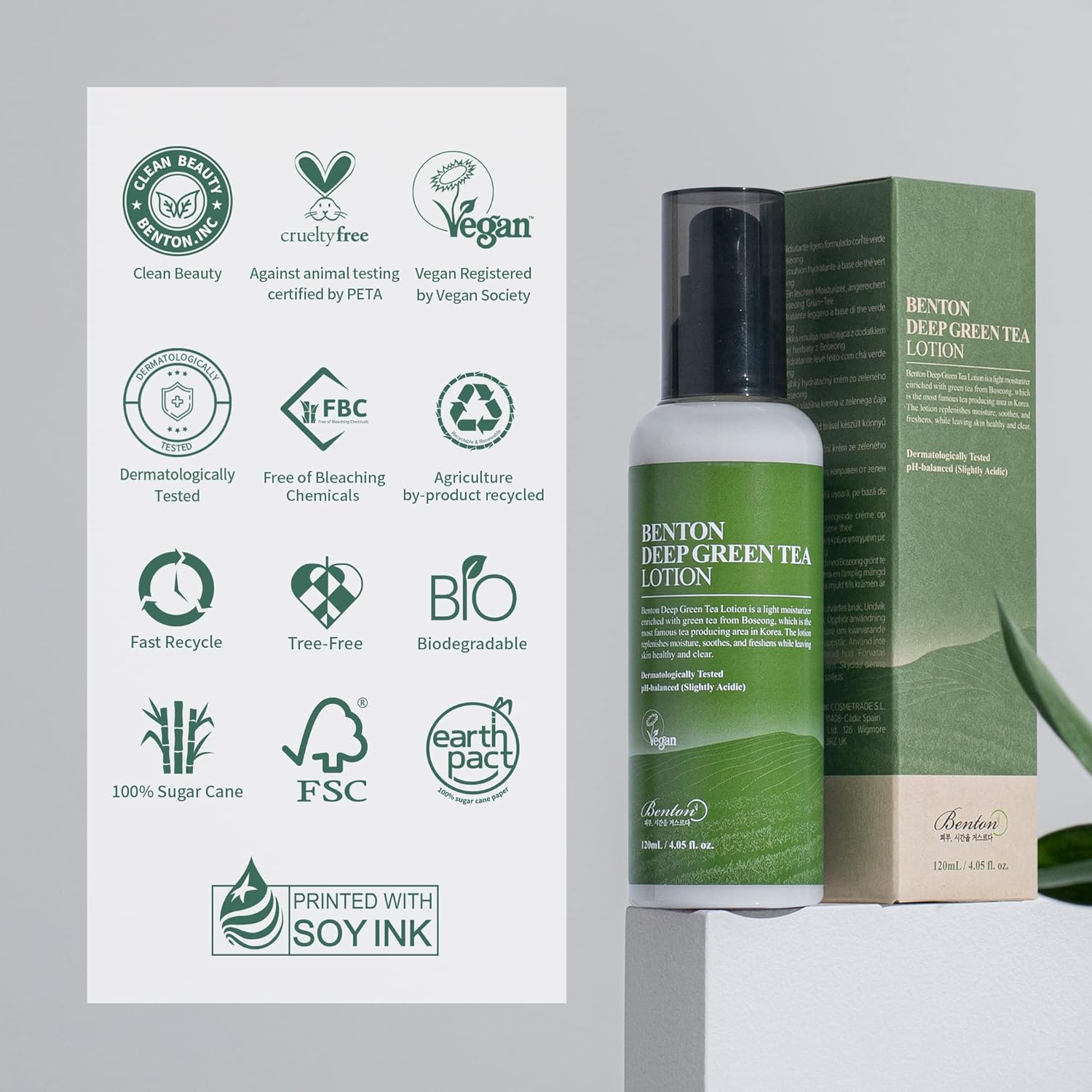 BENTON Deep Green Tea Lotion image number 6