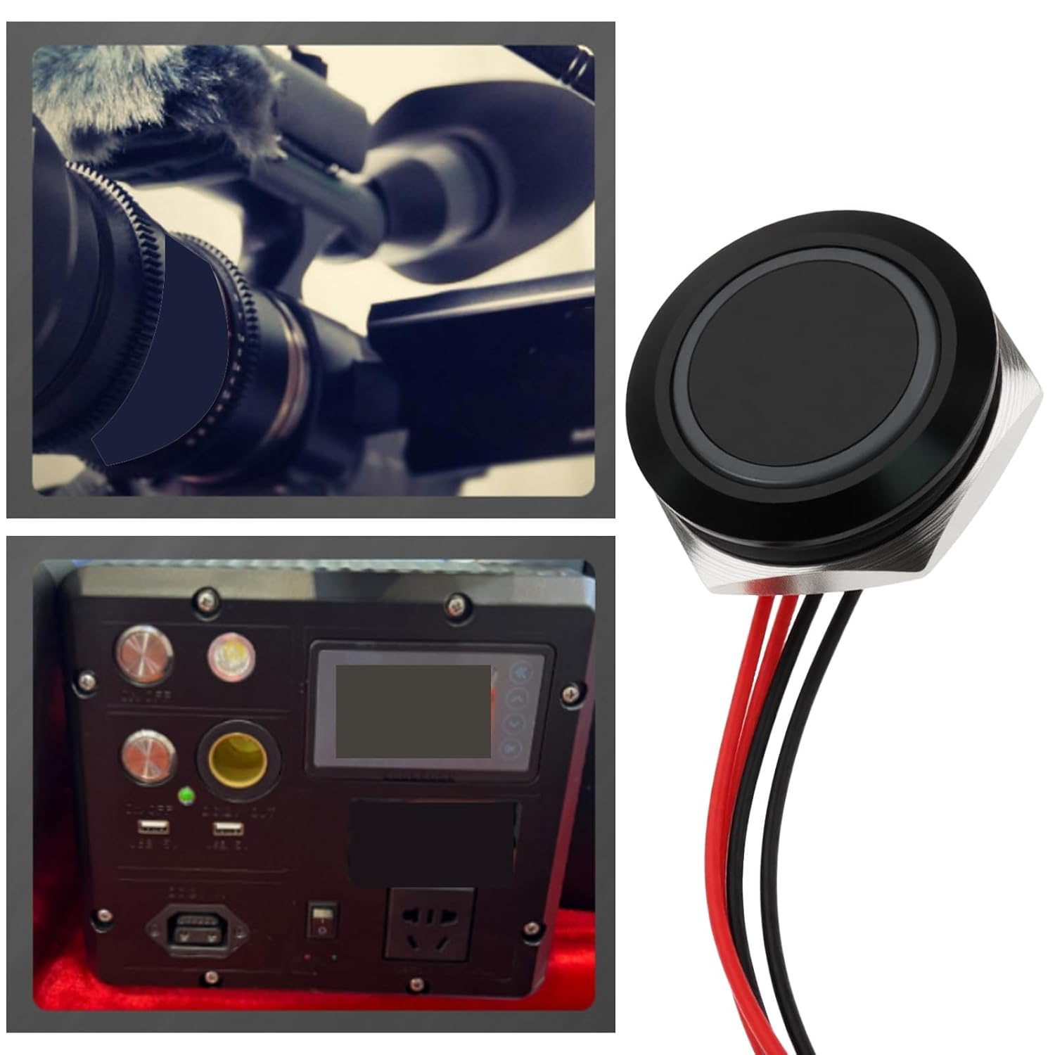 SING F LTD 19Mm Push Button Switch DC12V Auto Reset for Car Horn Doorbell Button Panel (Red) - Green image number 7