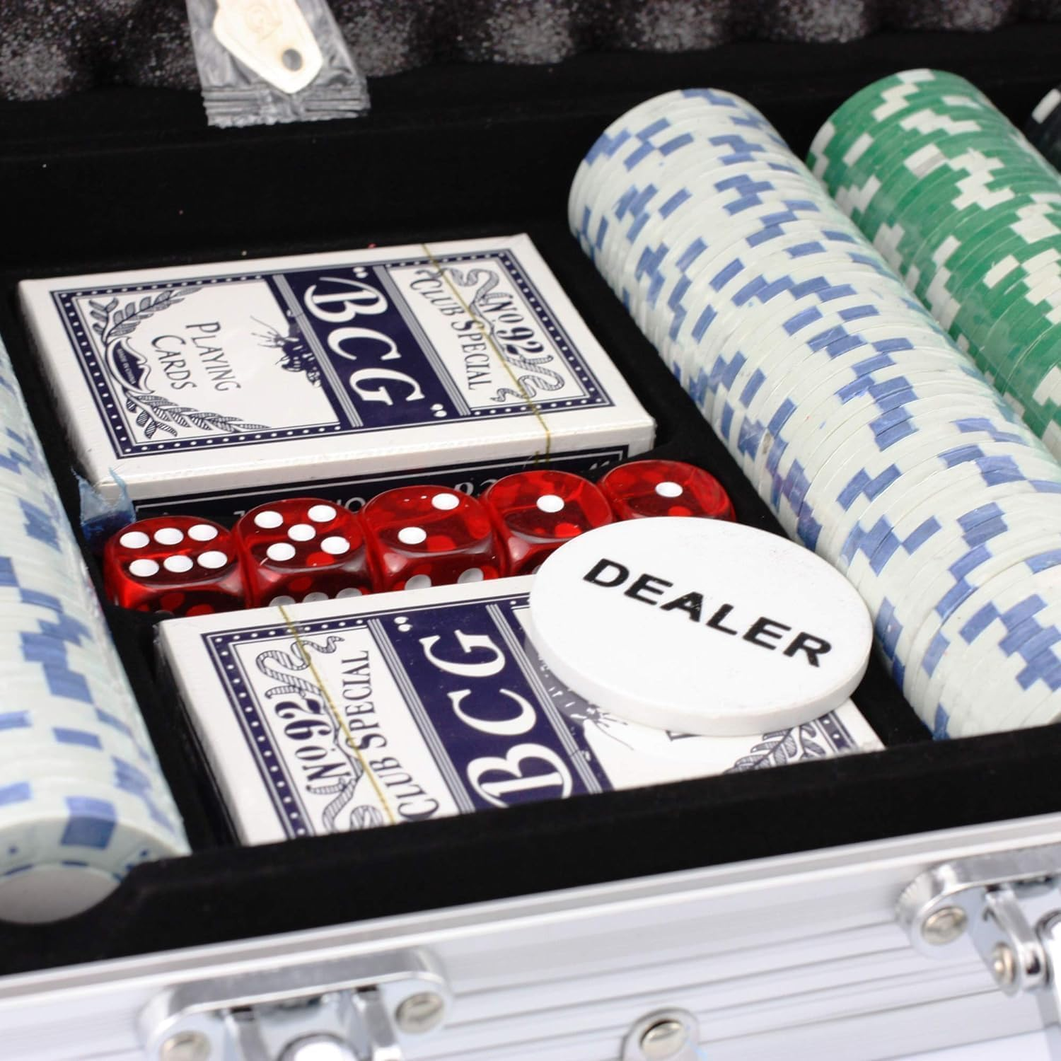 300PCS Poker Set, Complete with Cards, Chips, and Accessories, Host the Ultimate Poker Night, Perfect for Texas Home Game Nights, Blackjack or Roulette Games image number 4