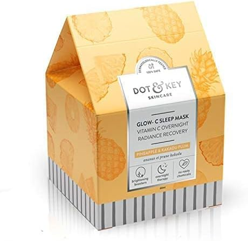 Dot & Key Glow - C Sleep Mask, Vitamin C Overnight Radiance Mask, Night Gel 60Ml, with Vitamin C and Hyaluronic Acid, Paraben Free image number 5