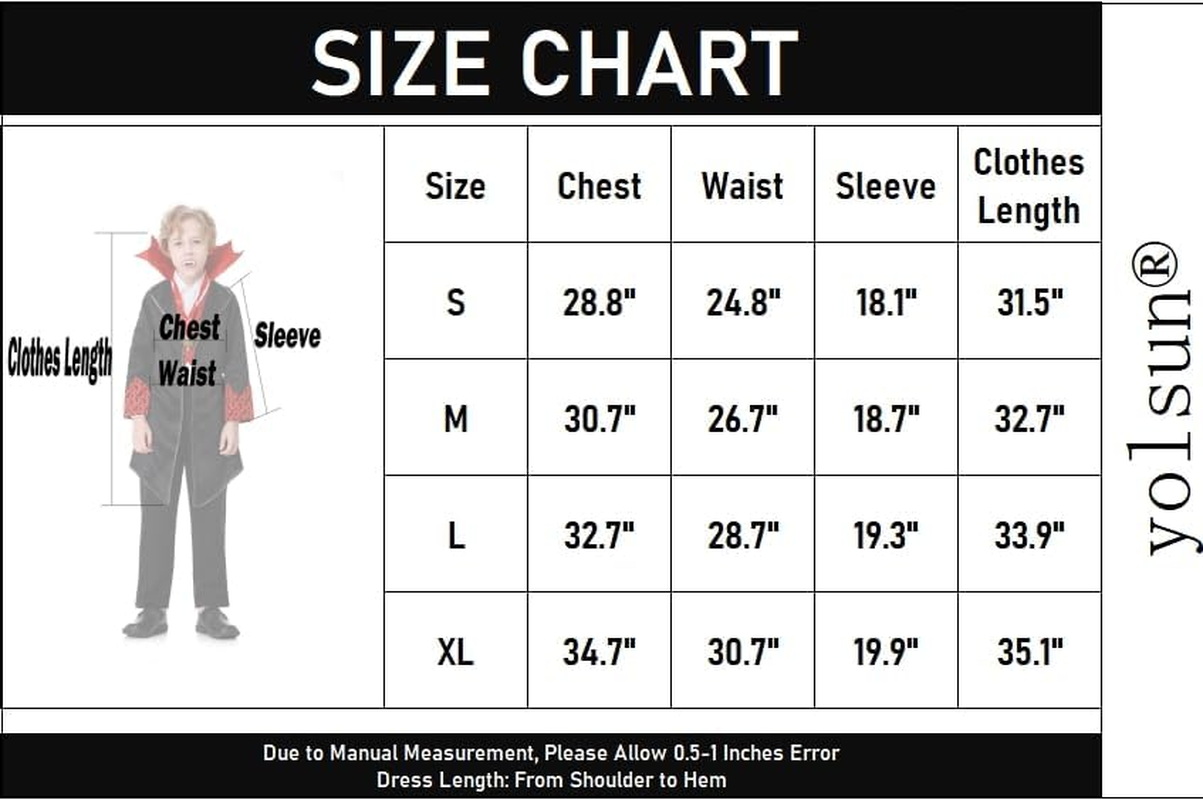 Yolsun Vampire Costume Kids Boy, Kids Vampire Costume, Fangs Toddler Vampire Costume, Scary Halloween Costumes image number 1