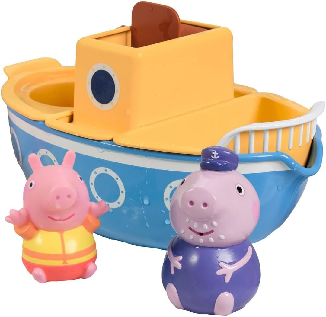 Tomy Toomies Peppa Pig Grandpa Pig&rsquo;S Splash & Pour Boat. Baby, Toddler, Kids Bath Toys for Paddling Pool, Water Play, Fun Bath Accessories, Suitable for Ages 18 Months and Older image number 4