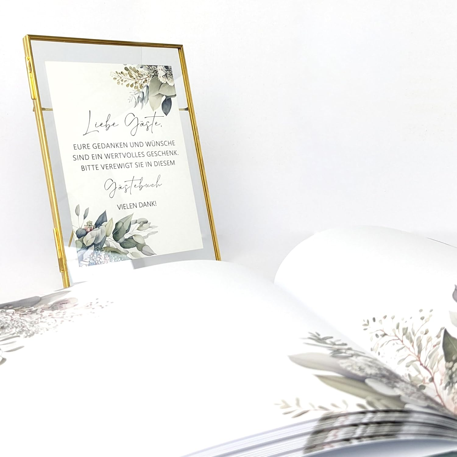 My Birthday Guest Book with Wine Labels - Memory Book Eucalyptus Look Family & Friends to Fill in No Questions - Blank Hardcover 72 Pages (Mein Geburtstag, 21 X 21 Cm)