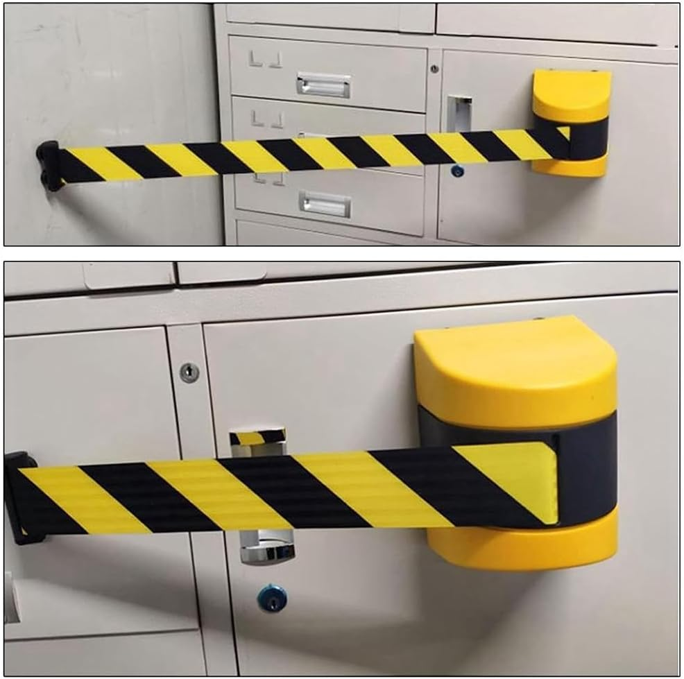 Magnetic Retractable Belt Barrier, Queue Barrier Belt with Magnetic Adsorption, 10M Cordon Barrier image number 3