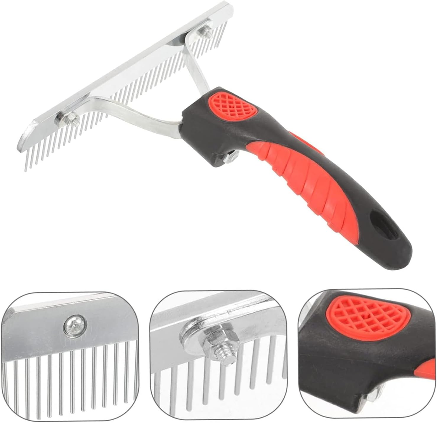 Paifeancodill Cleaning Brush, Horse Sweat Scraper Pet Horse Hair Brush, Horse Nail Rake Comb Steel Comb for Hair, Horse Hair Comb Horse Brush Horse Shedding Comb Horse Hair Brush Pet Dematting Brush image number 3