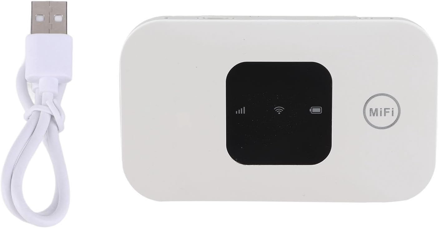 CHICIRIS Portable Wifi, White 4G Mobile Hotspot Wifi Router High Speed Compact Design Support 10 Users for Phone Laptop Desktop Tablet, Battery Included for Car Business Travelers Outdoor 8 10 Linux image number 1