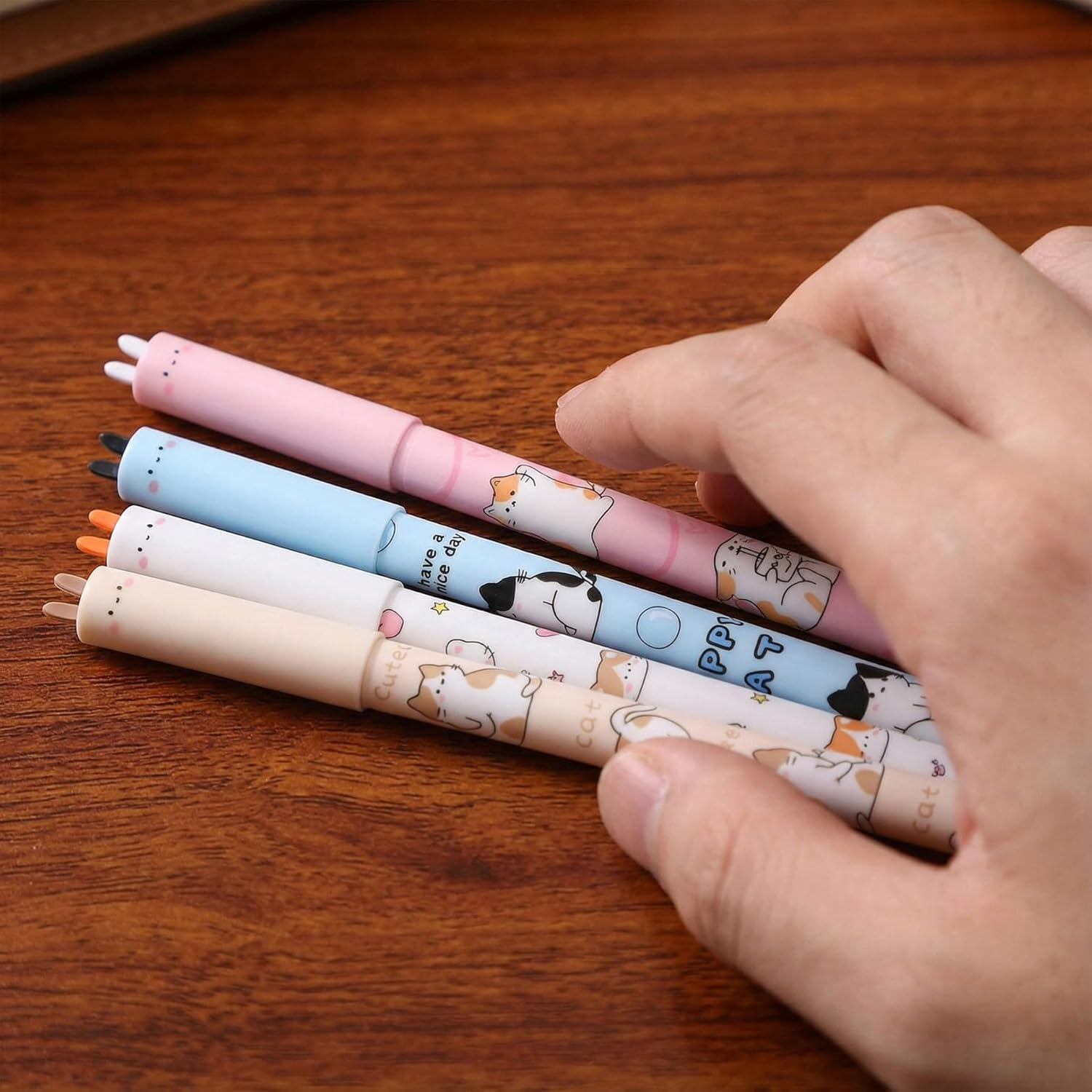 Vorirydian 4 Erasable Pen - Erasable Gel Pen, 0.5 Mm Tip Diameter, Blue Ink Design, Does Not Ruin the Paper, Thermosensitive Ink, Smooth Writing (Pink) - Pink image number 5