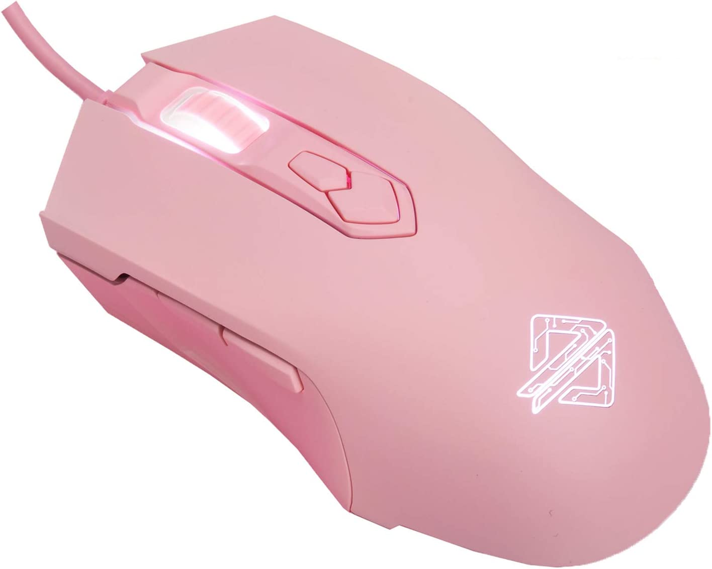 AJ52 Gaming Mouse Wired, 7 Programmable Buttons, Computer Mice with RGB LED Backlit, 500-2750 DPI Adjustable,For Windows/Mac Os/Linux (Milktea)