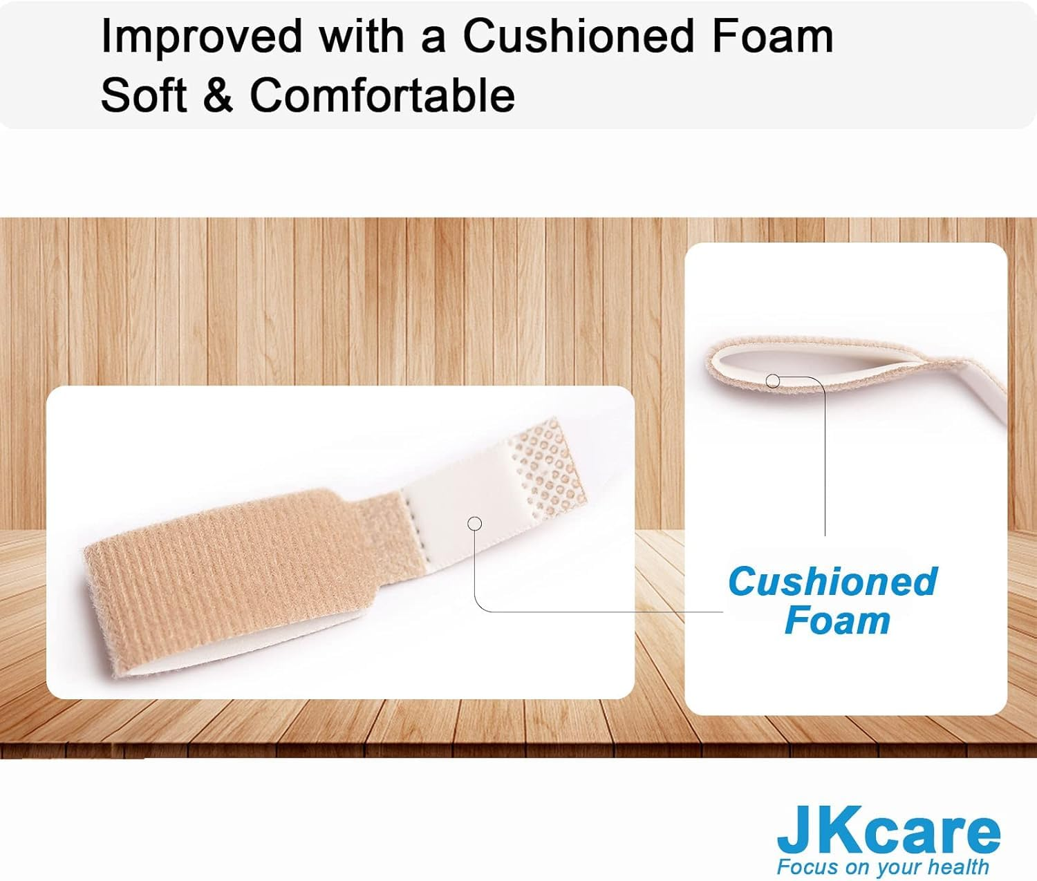 8 Pieces Broken Toe Wraps Hammer Toe Straightener, Hammer Toe Splints, Toe Cushioned Bandages Cushioned Bandages Hammer Toe Separator Splints image number 1