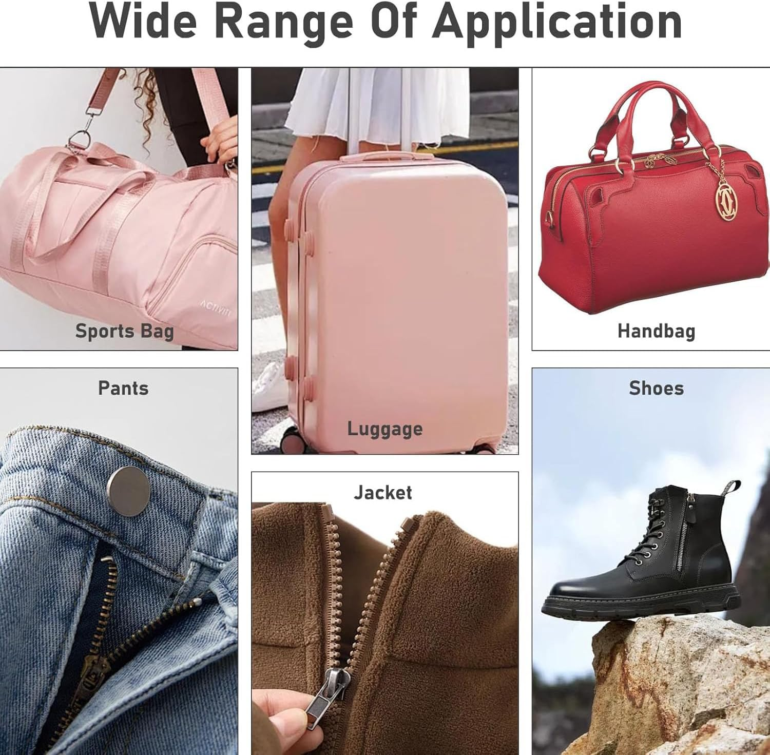 4 Pcs Fix Zip Puller, Instant Fix Zipper Repair Kit, Replacement Zip Slider for Jacket Backpack Luggage Sleeping Bag, Universal Instant Fix Zipper Repair Replacement Zip Slider image number 2