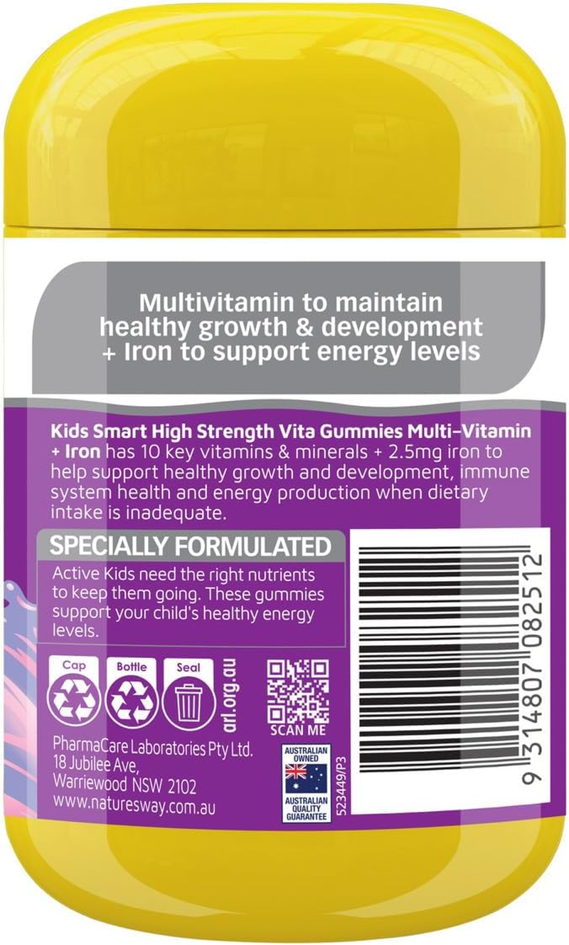 Nature'S Way Kids Smart High Strength Multi Vitamin + Iron Vita 40 Gummies image number 2