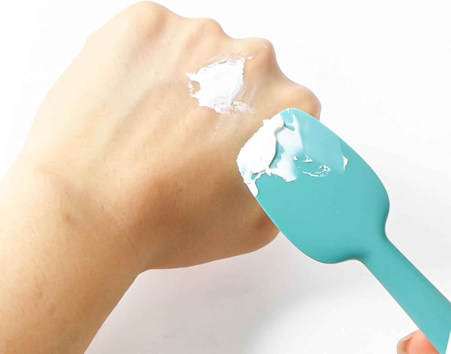 Baby Diaper Cream Spatula &ndash; Soft Silicone Rash Cream Applicator | Flexible Balm Tool for Travel, Daycare, Nursery, Bath Time, and Gentle Baby Skincare Application - Blue image number 4