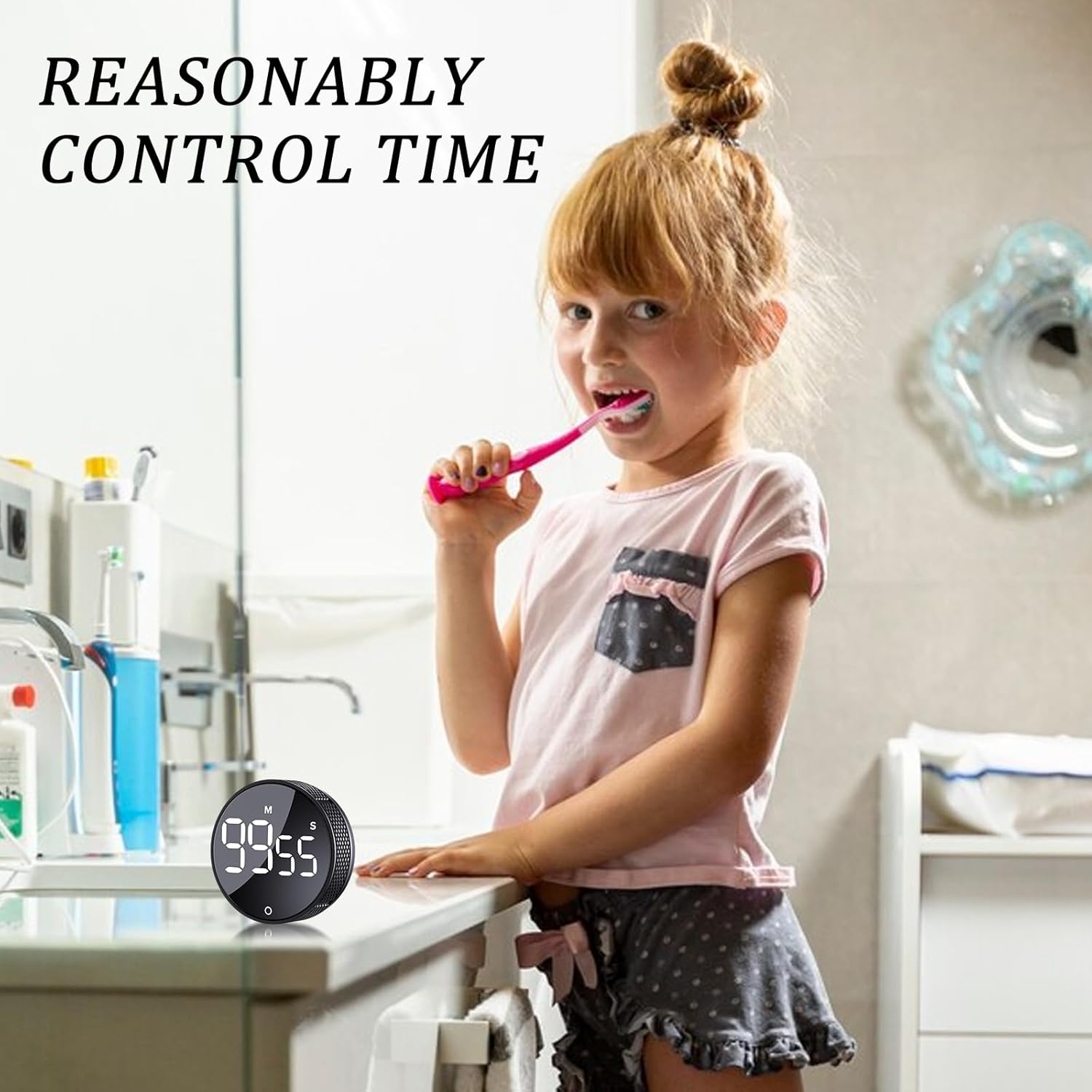 Digital Kitchen Timer Australia with Large LED Display - Magnetic Countdown Timer for Cooking, Baking, Yoga, Gym & Home Use - Easy-To-Use Pomodoro Timer for Kids, Seniors and Productivity Boost image number 1