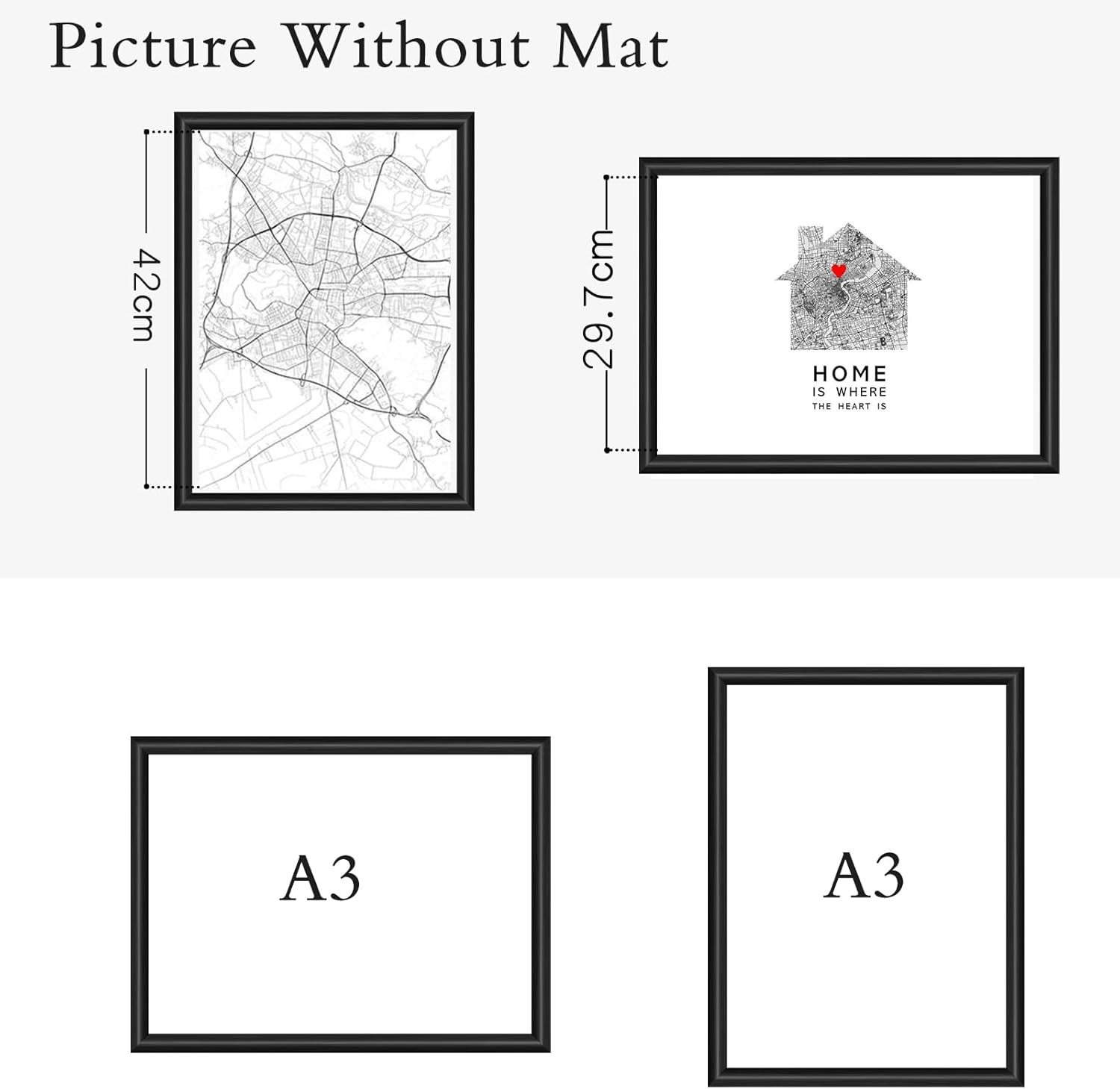 Picture Frame, Aluminium Photo Frame, Classic Minimalist Certificate Frame with Plexiglass, for Wall Mounting and Home Decoration image number 6