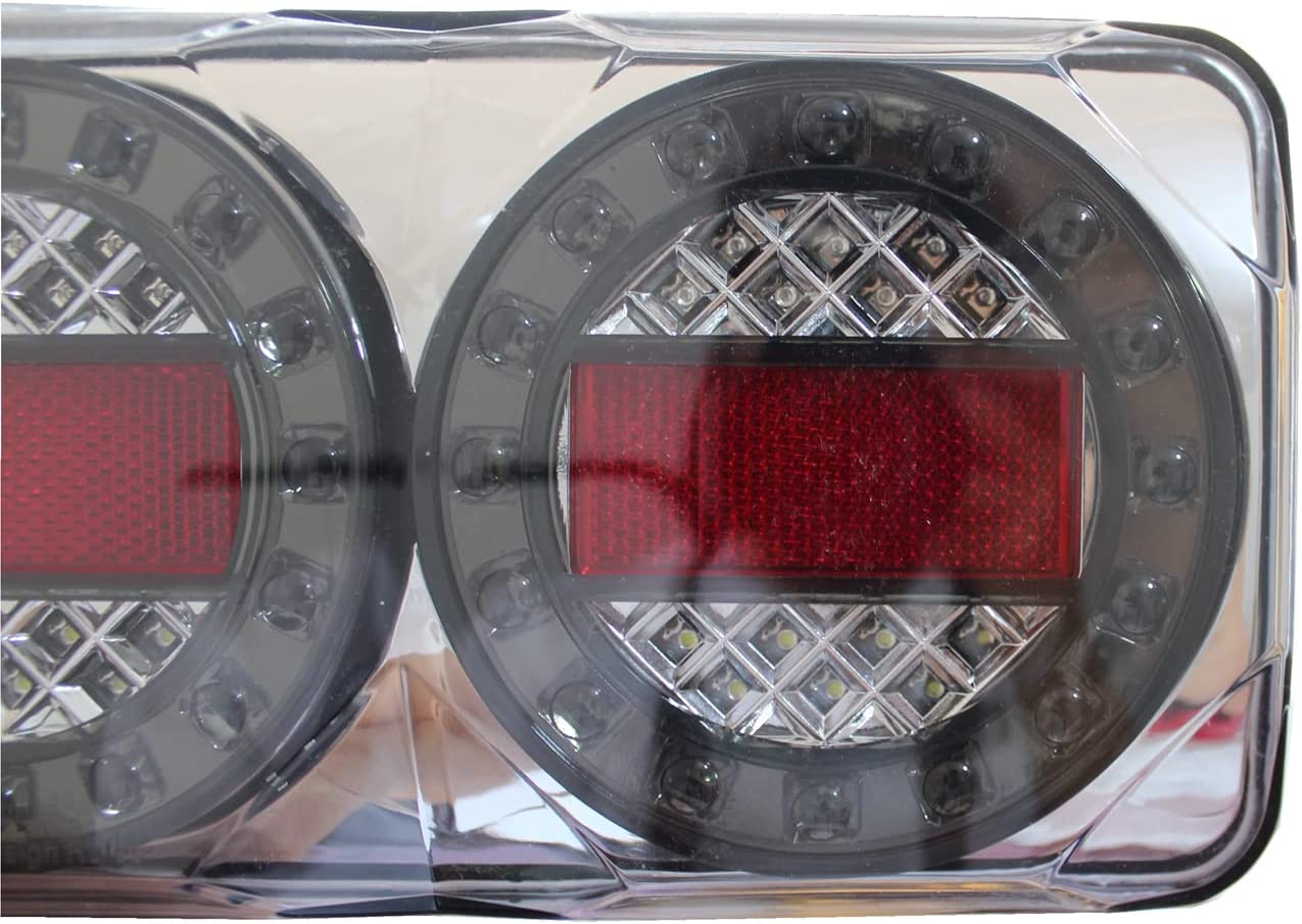 2Pcs 90 LED Trailer Lights 3 LED Combination | Turn Signal Running Brake Reverse LED Trailer Lights| Waterproof IP68 Taillight for Trailer Light Kit Truck RV Camper UTV UTE Vans image number 5