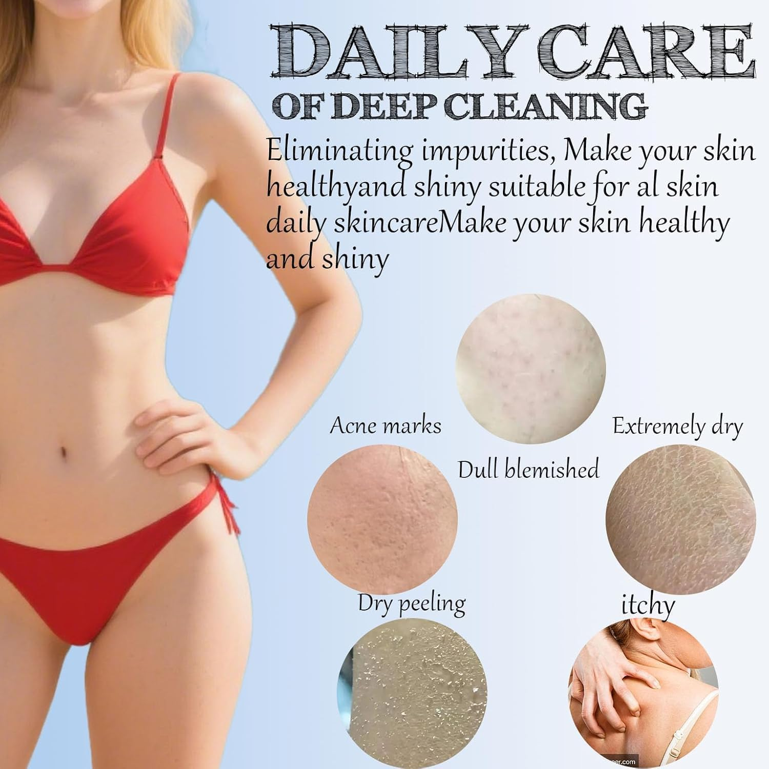 6 Pcs African Net Sponge Authentic，Body Scrubber, Body Exfoliator, Body Scrubber Net for Back Skin Smoother Pink, White, Brown image number 1