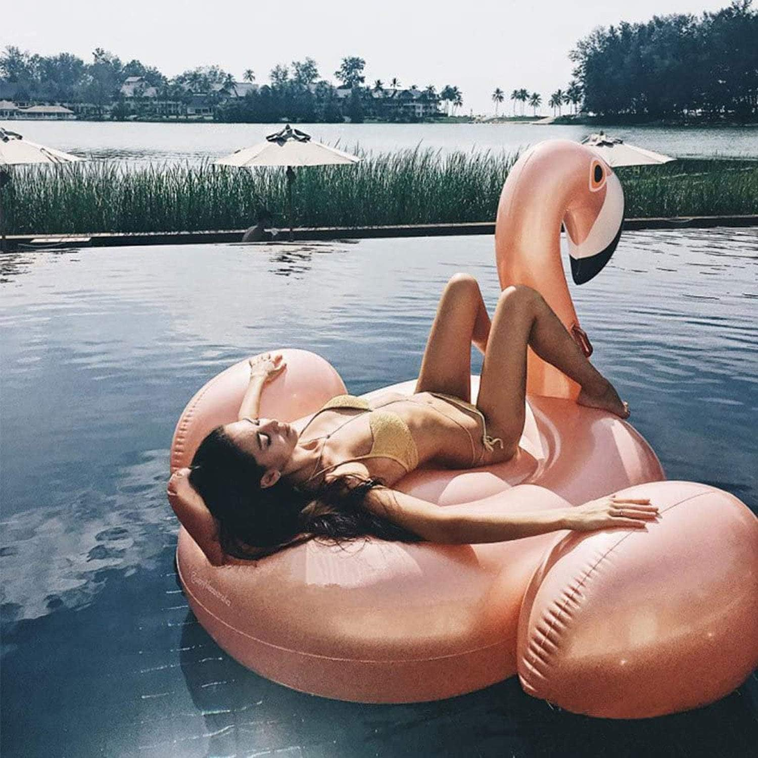Inflatable Flamingo, Inflatable Pool Float Pool Raft Flamingo for Pool Party for Summer image number 4