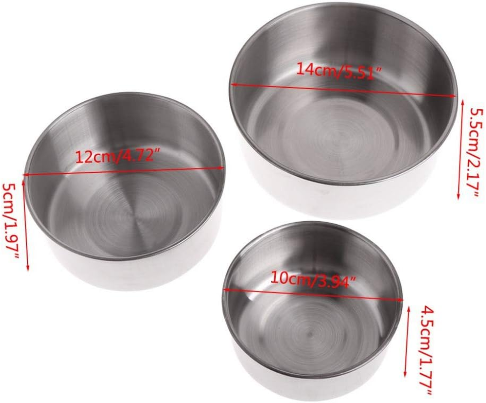 2 Pieces Stainless Steel Bird Bowl Food Bowl Feeding Cup Hanging Cage Feeder for Seeds for Bird Parrots (10 Cm) image number 3