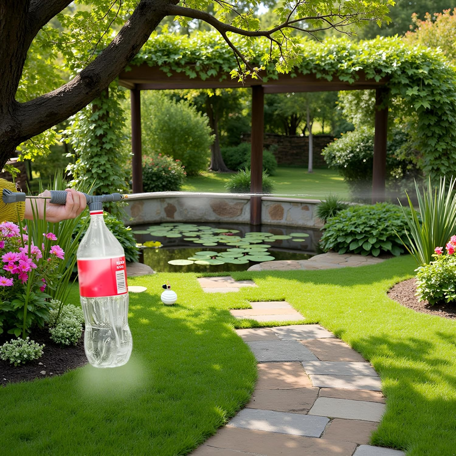 Handheld Sprayer - High Pressure Air Pump Manual Sprayer with Adjustable Nozzle - Home Lawn Garden Sprayer image number 6