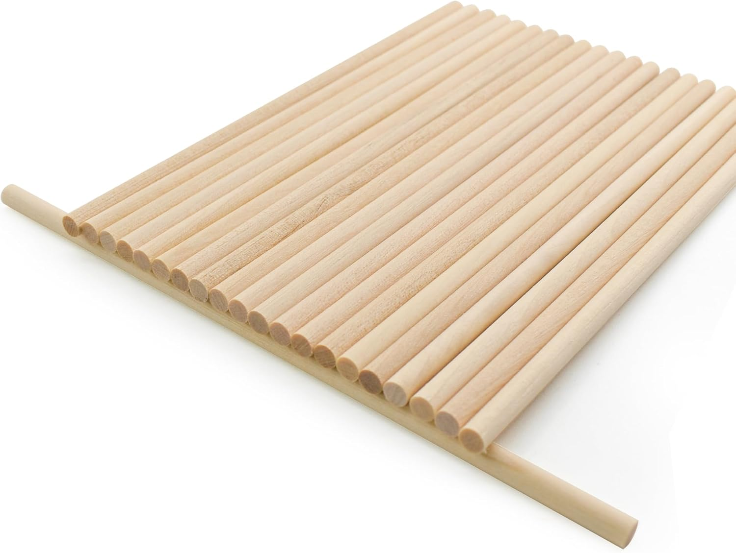 Enkrio 50PCS Dowel Rods Wood Sticks Wooden Dowel Rods - 3/16 X 6 Inch Unfinished Wood for Crafts Doweling Rods for Crafts and Diyers - 1/4'' X 12'' Dowels image number 5