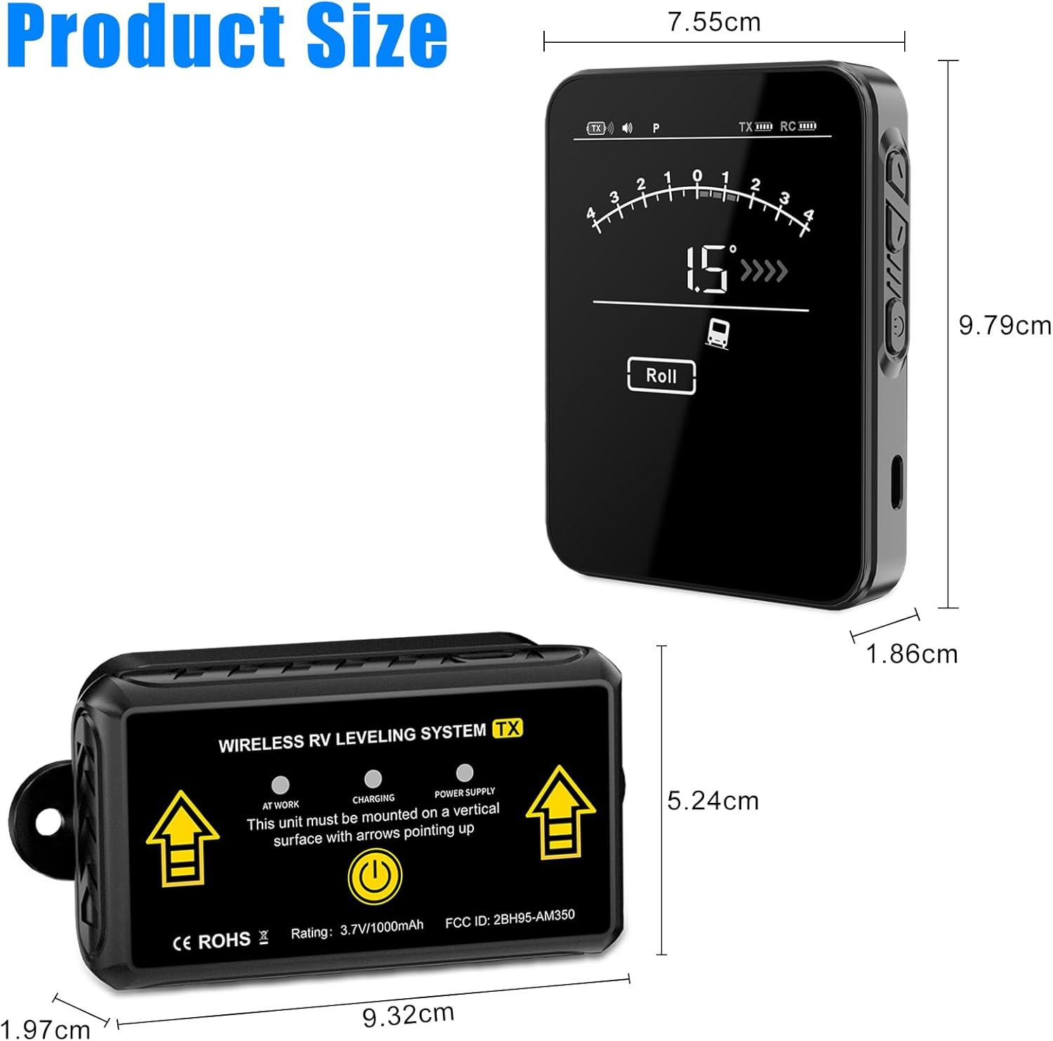 OBEST Wireless RV Leveling System,Electronic Camper Leveler,Automatic Trailer Level Indicates Smart Wireless Leveler for Travel Trailer Level Accessories,Camper Must Haves, No Phone Required image number 4