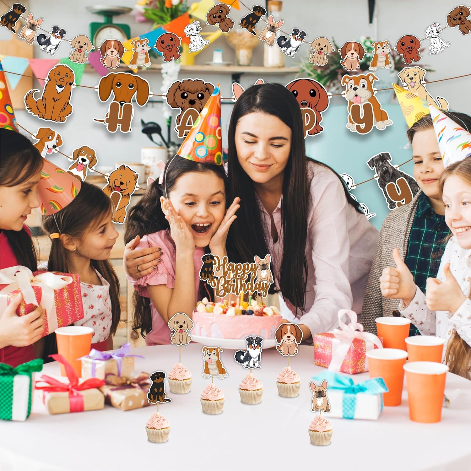 Pupy Dog Theme Celebration with Paw Print, Cute Puppy Decorations, Supplies, Fun Interactive Games, Eco-Friendly Materials, and Joyful Companionship for Birthdays, and Family Gatherings image number 4