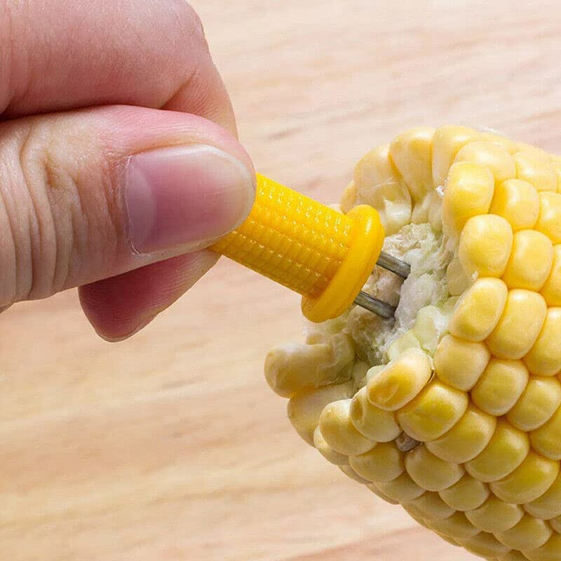 10X Corn Cob Holders, Corn on the Cob Skewers, Stainless Steel Corn Fork Prong Skewers Barbecue Fork Fruit Holder BBQ Kitchen Accessories Home Cooking Fork image number 2