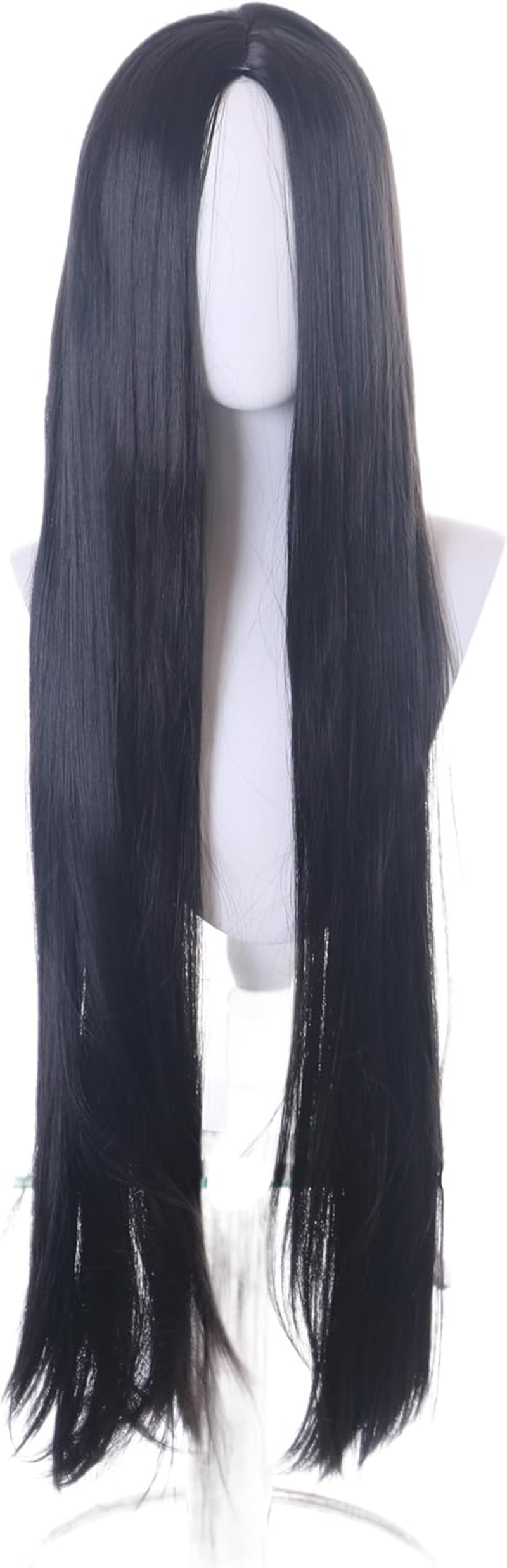 PL-K002-1 Black 100 Cm Long Hair Straight Middle Parting Cosplay Wig Anime Manga Wig Universal Hairstyle
