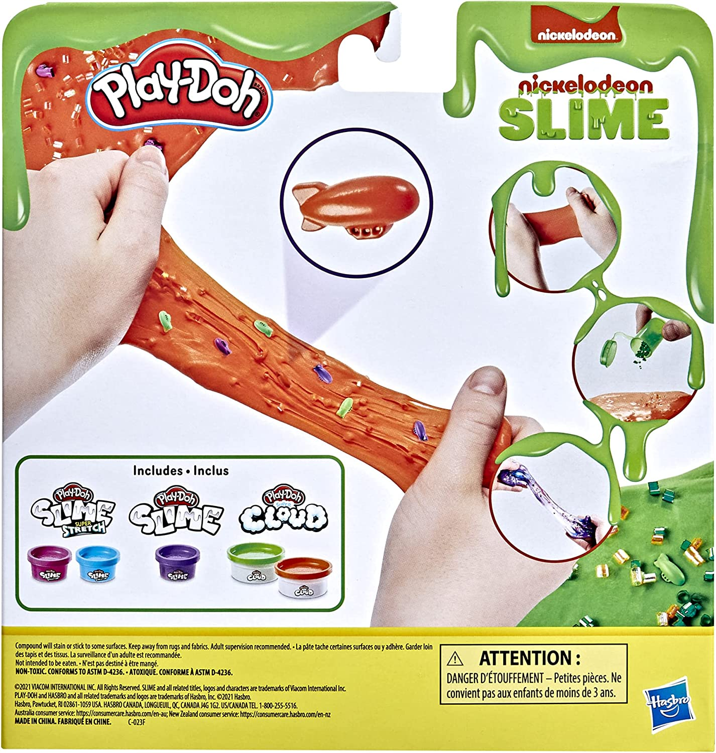Play-Doh Nickelodeon Slime Rockin' Mix-Ins Kit for Kids 4 Years and up with 5 Colors and 3 Mix-In Bead Varieties, Non-Toxic image number 3
