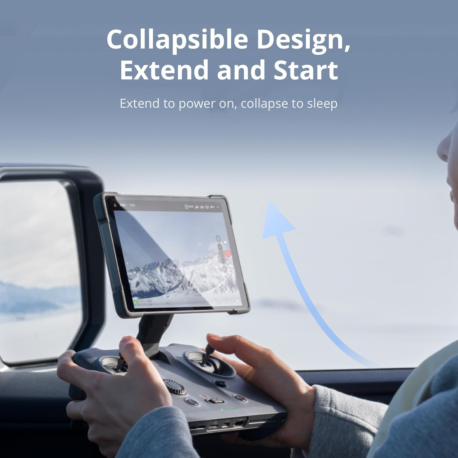 DJI RC Pro 2 Remote Controller, 7-Inch High-Bright Rotatable Display for Vertical Filming, Collapsible Control Sticks, Built-In Mic, 4-Hour Battery Life, Compatible with DJI Mini 5 Pro and More image number 3