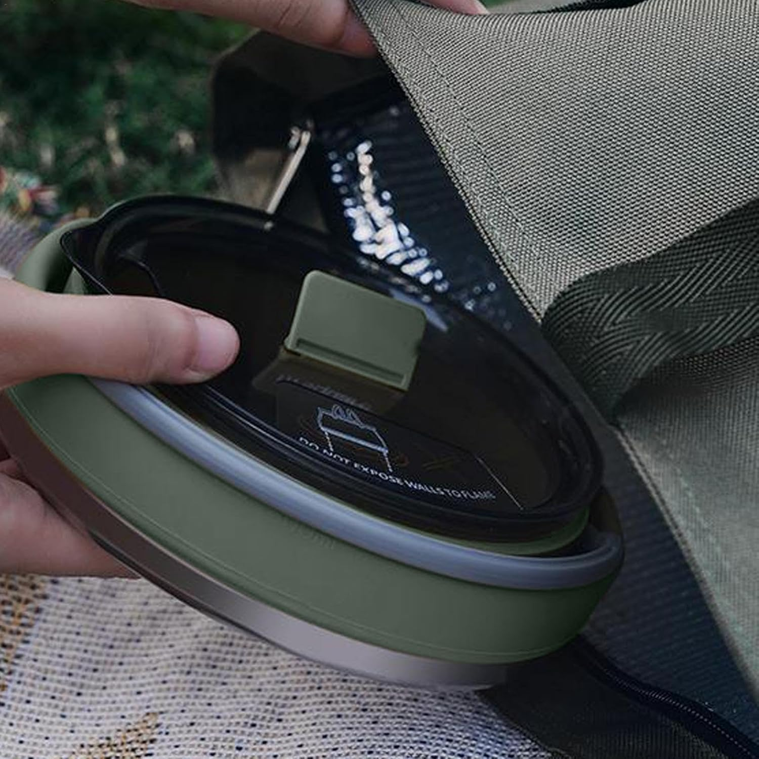 Foldable Water Pot - Outdoor Silicone Camping Kettle - Lightweight Camping Water Boiler, Portable Hiking Camping Kettle for Outdoor Camping, Hiking Use