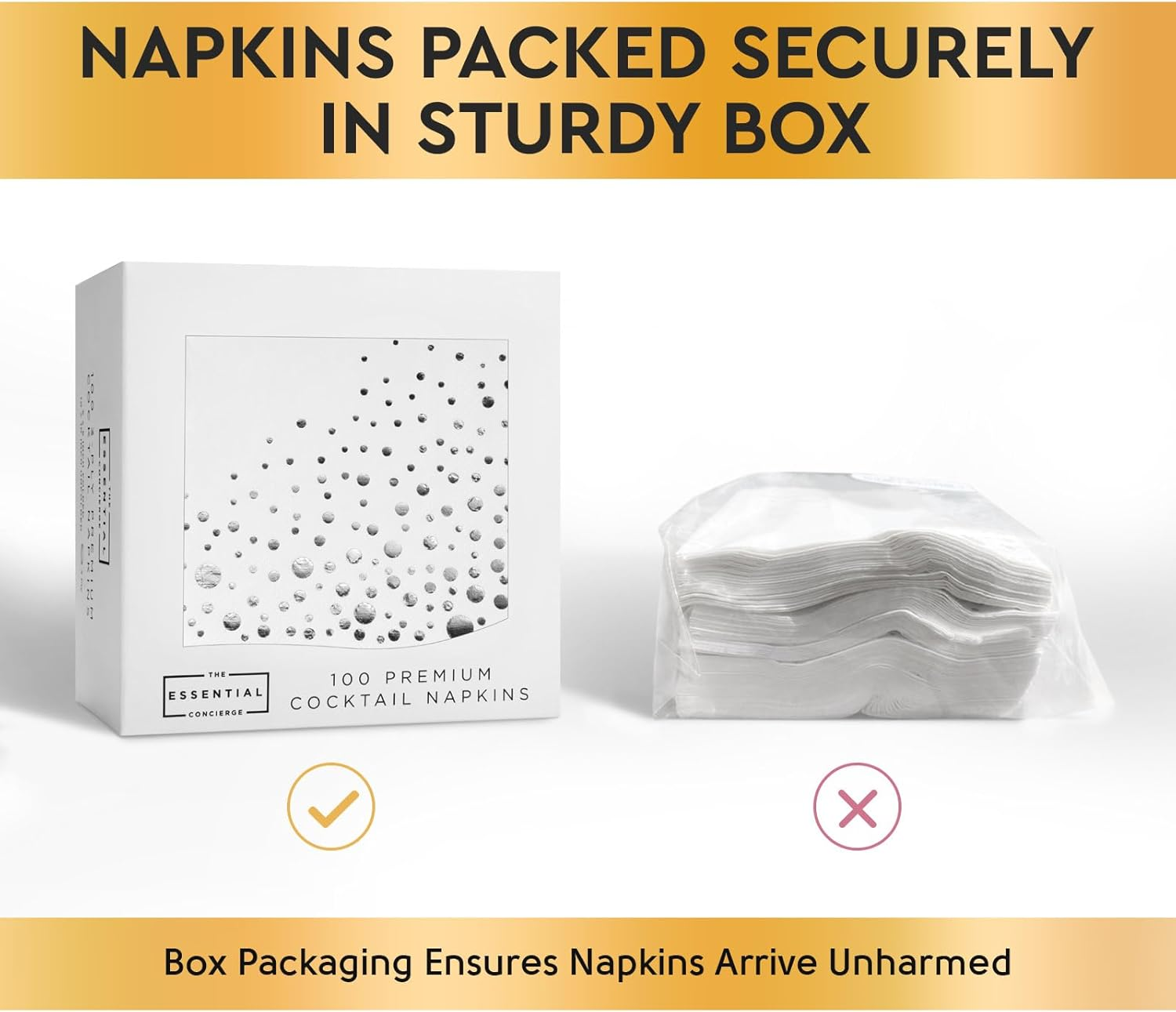 Stylish Silver Cocktail Napkins, 100 White and Silver Napkins, Disposable 5X5 Inch Silver Party Napkins, Wedding Napkins, Silver Paper Napkins, Wedding Cocktail Napkins, Silver and White Napkins image number 1