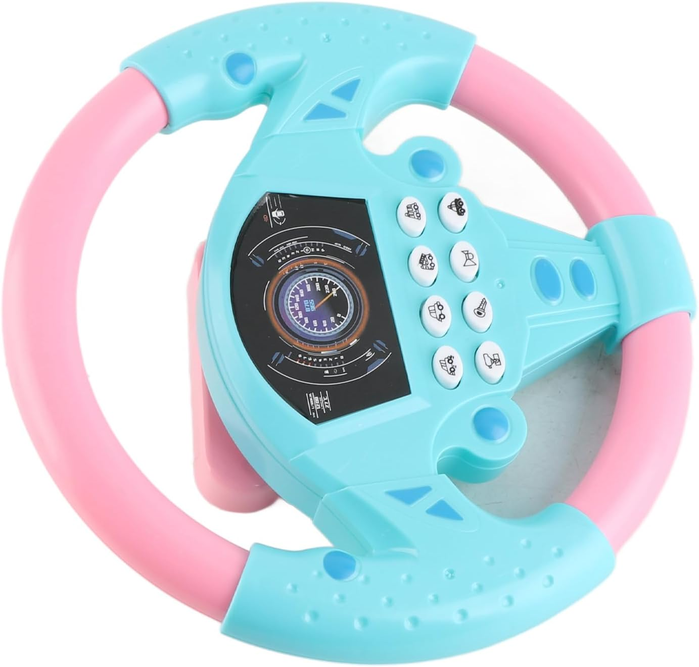 Jiawu Music Children'S Steering Wheel Toy for Hours of Play, Features Imitation Appearance, Enhances Motor Skills, Fits for Curious Kids to (Pink Blue) - Yellow image number 5