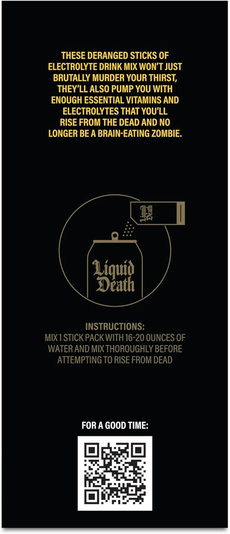 Liquid Death Electrolyte Death Dust - Mango Flavored Hydration Powder Packets - Mango Chainsaw - 12-Stick Pack - Electrolyte Replacement image number 1