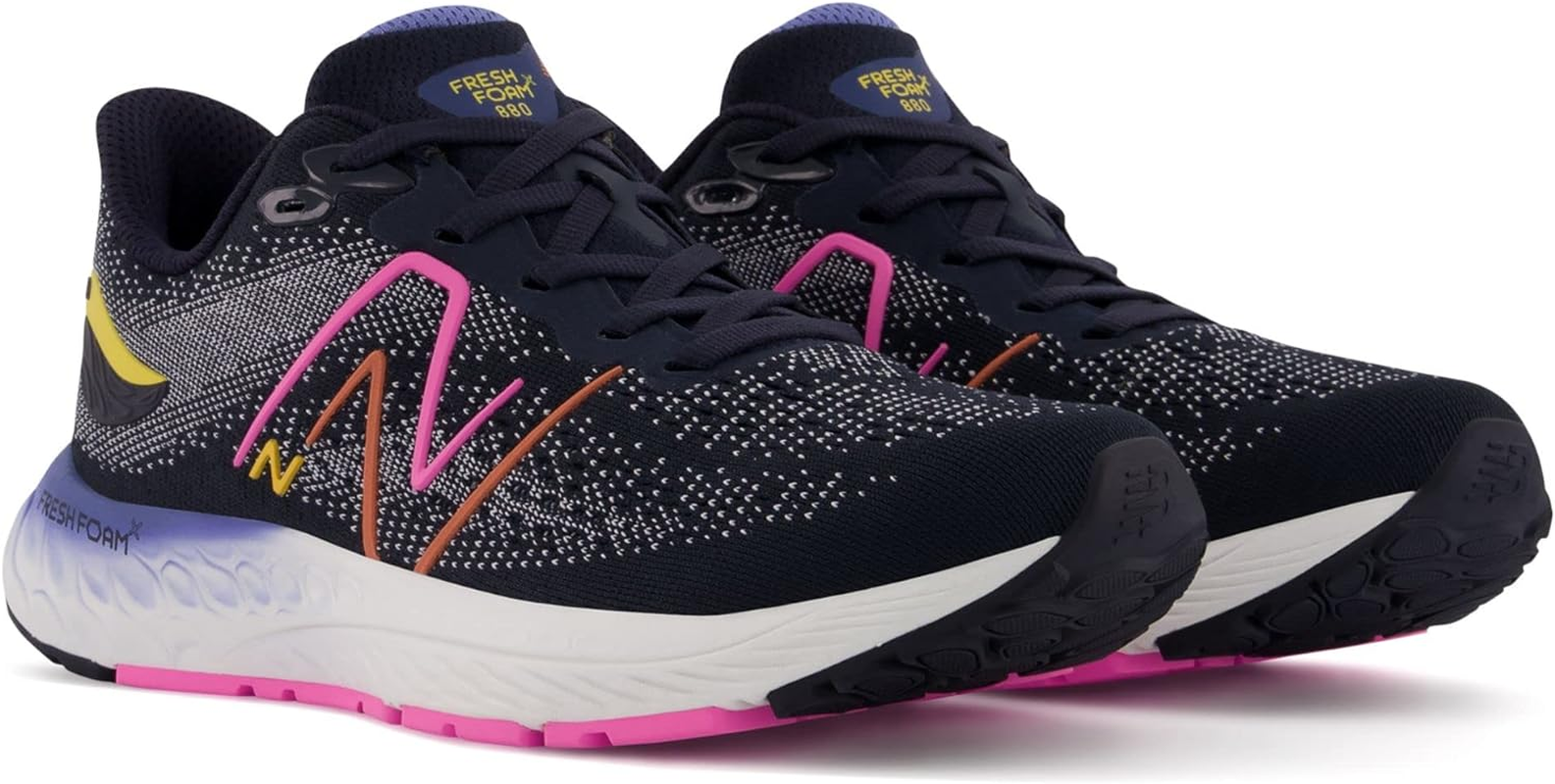 New Balance Kids Fresh Foam X 880V12 Running Sport Sneakers Shoes Eclipse/Moon Shadow/Vibrant Pink 6.5 M