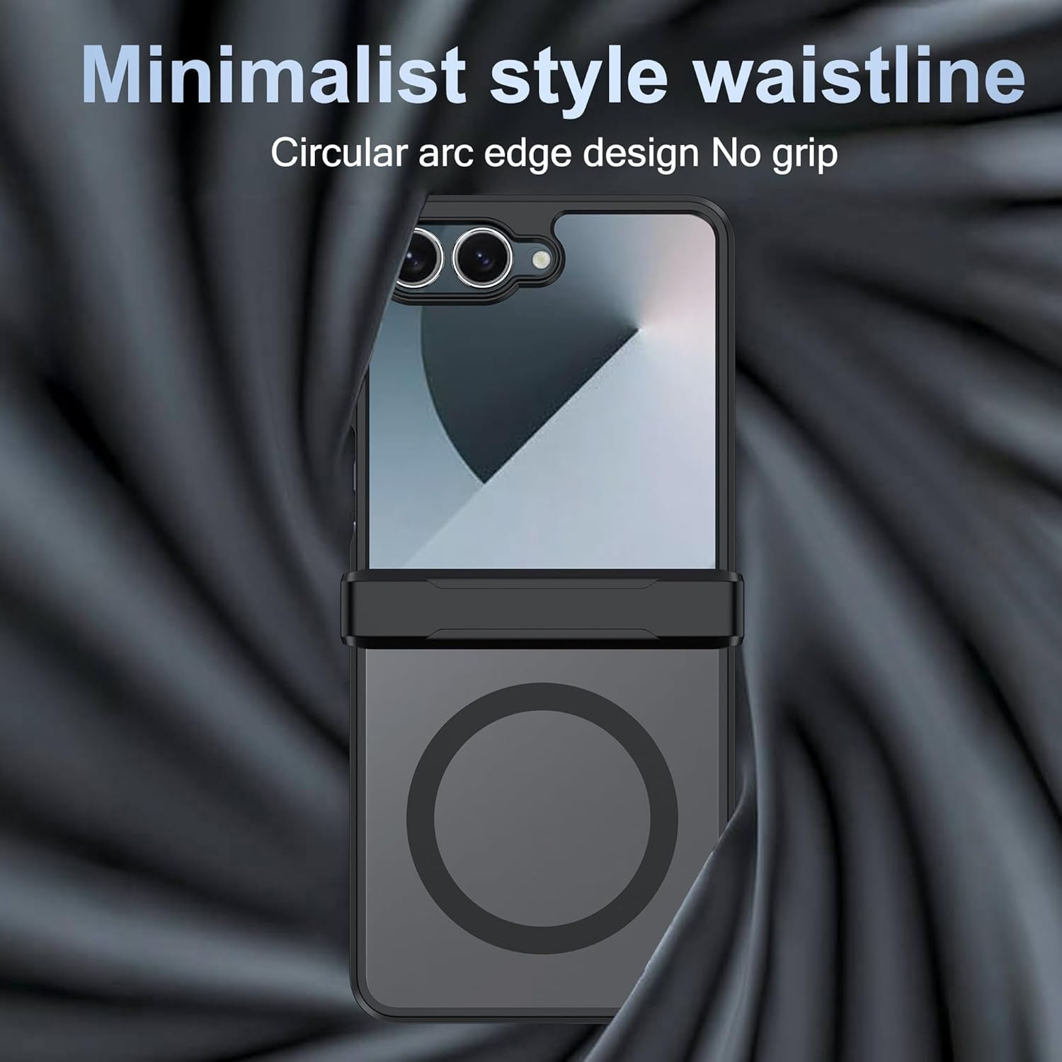 Effcotuo Magnetic Case for Samsung Galaxy Z Flip 7 Case [Compatible with Magsafe] Flexible Silicone + Matte Acrylic Protective Case Magnetic Matte Mobile Phone Case Shockproof Translucent image number 3