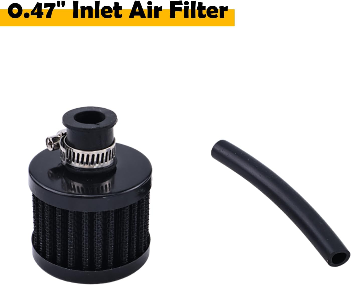 212Cc 196Cc 0.47" Inlet (12Mm) Air Filter Valve Cover Breather Filter Compatible with Predator 196Cc 6.5Hp GX160 GX200 CT200U BT200X KT196 CT200U-EX Go Kart Mini Bike (Black) image number 4