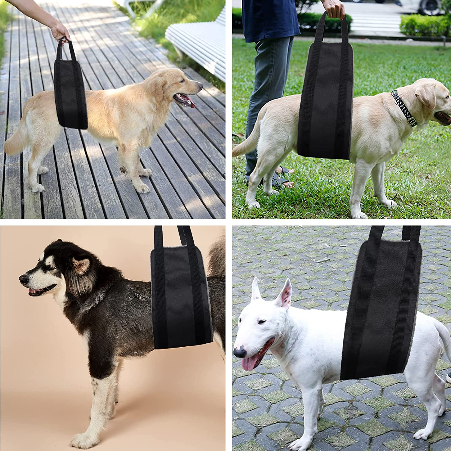 Dog Lift Support Harness Worthplanet 15 X 120Cm Portable Dog Sling for Back Legs Hip Support Harness to Help Lift Dogs Rear for Rehabilitation and Walking for Disable Injured Elderly Pet W280007 image number 1