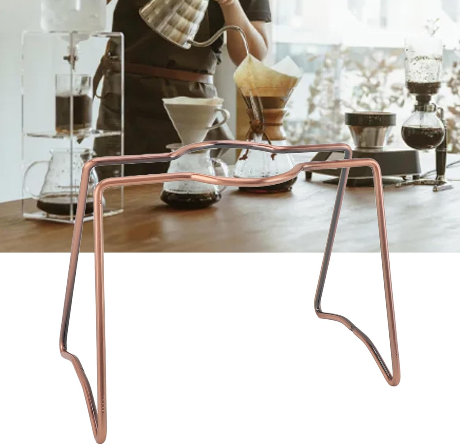 GRCFUMO Pour over Coffee Dripper Stand, Iron Filter Maker Coffee Holder, Stylish Tea Filter Stand Rack for Home Bar Hotel Coffee image number 1